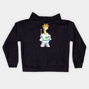 Giraffe as Astronaut in Costume Kids Hoodie